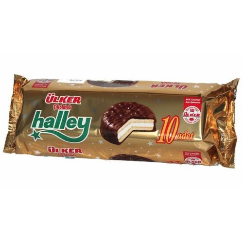 Ulker-Halley-10 pieces -Chocolate-covered-Marshmallow-Sandwich